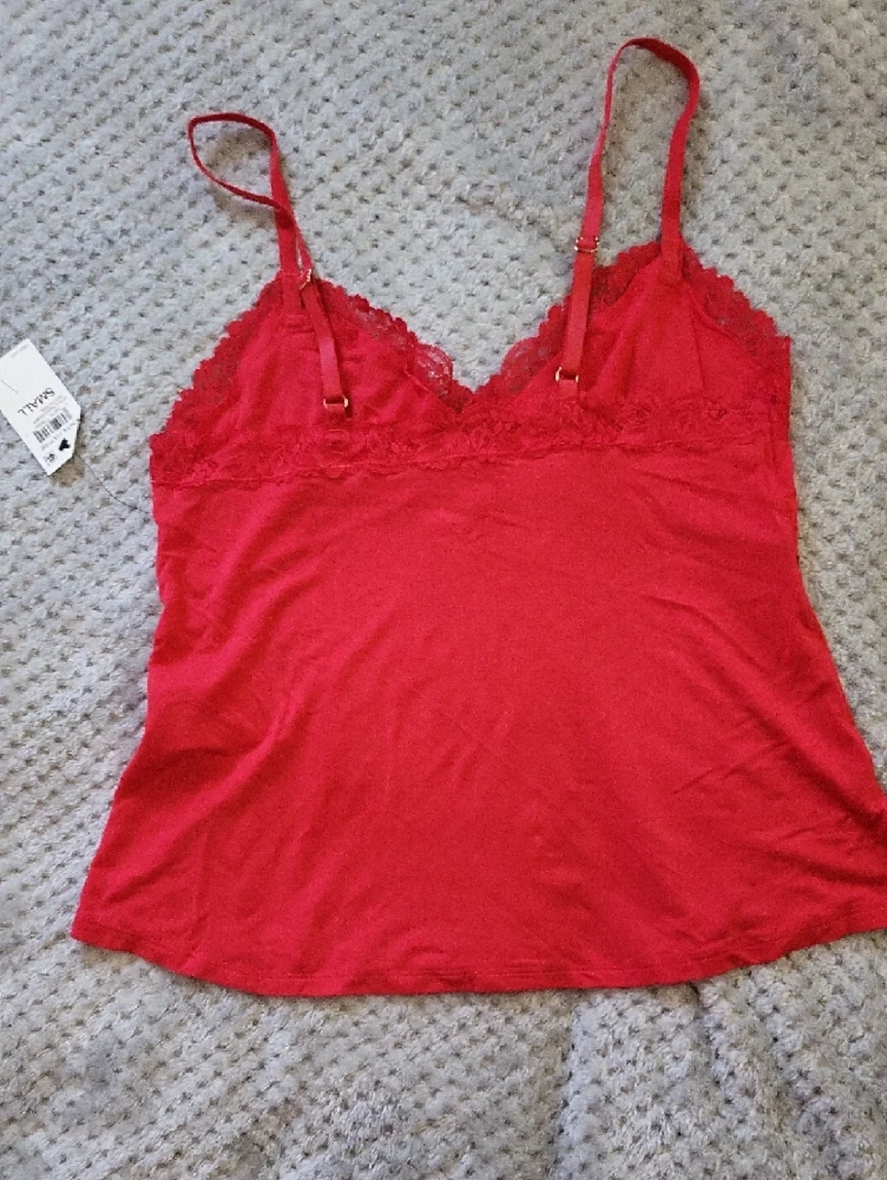 Nwt‎ Inc Red Lace Trim Cami Tank Small